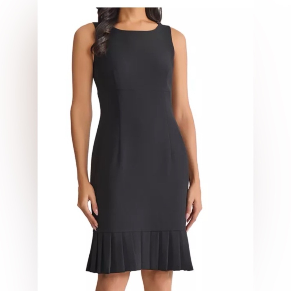 NWT Kasper pleated hem sheath dress